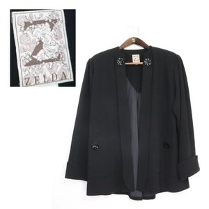 Vintage Zelda Oversized Women's Black Blazer